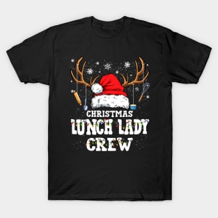 Christmas Lunch Lady Crew Santa Hat Reindeer Xmas Gift T-Shirt